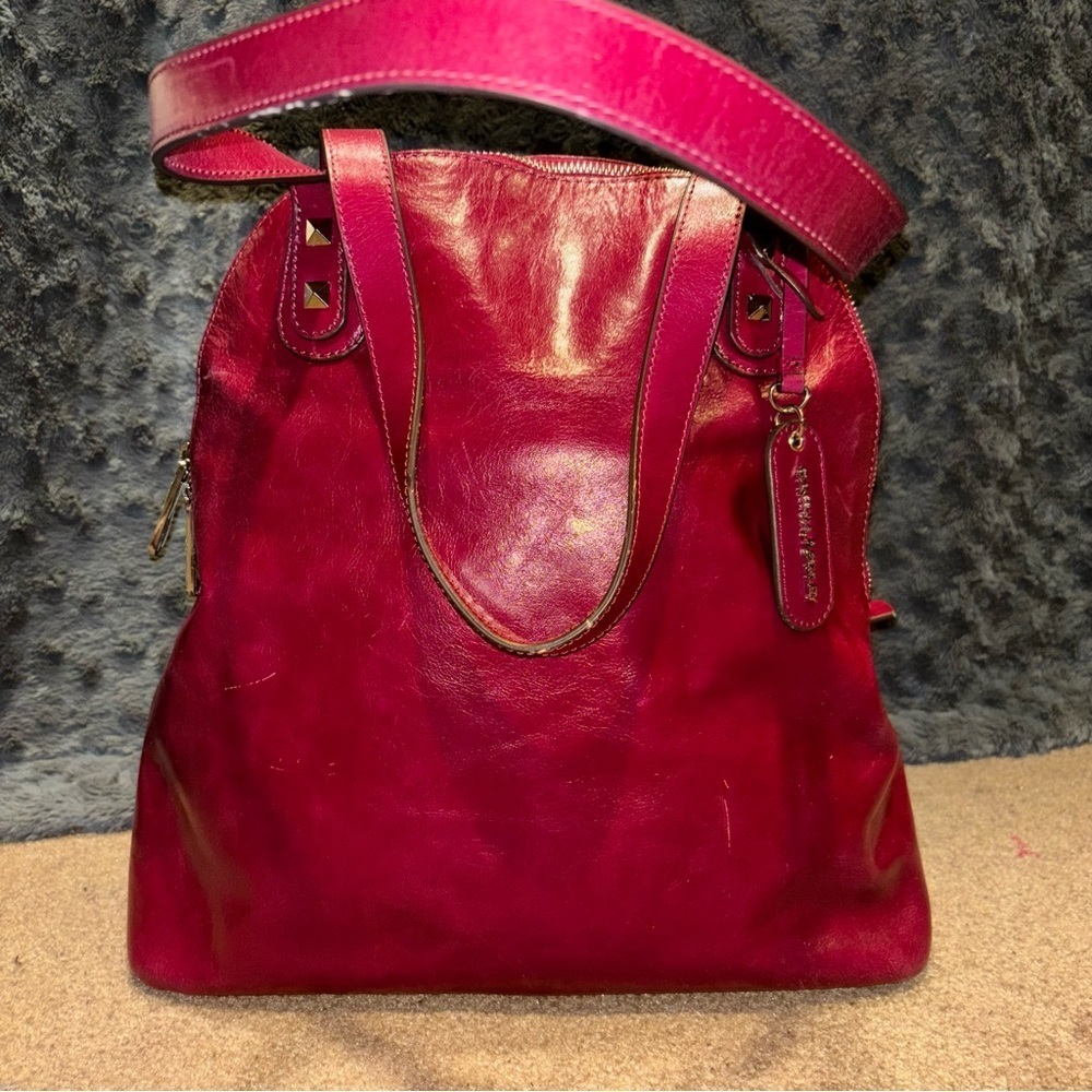 Cynthia Rowley Leather Dome Shoulder Tote Satchel Bag